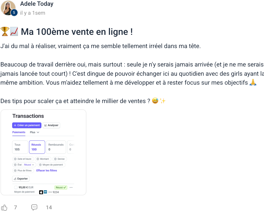 Témoignage de Adele : ma 100ème vente en ligne