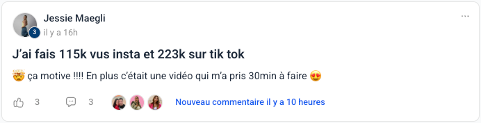 Témoignage de Jessie : 115k vues Instagram et 223k TikTok