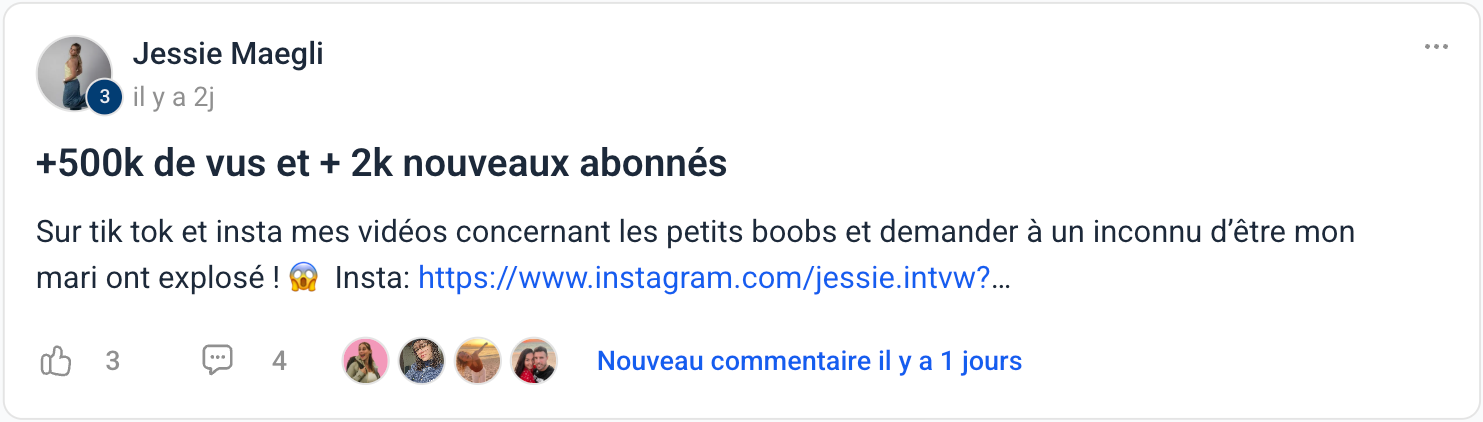 Témoignage de Jessie : +500k vues et +2k abonnés