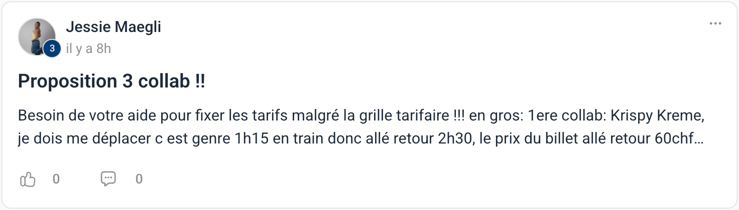 Témoignage de Jessie : 3 propositions de collab