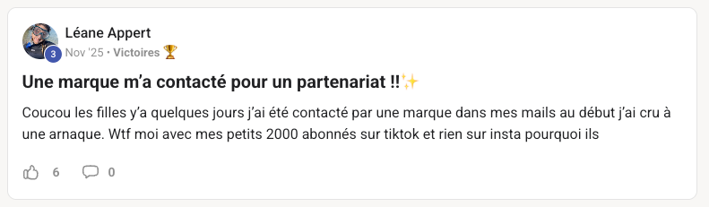 Témoignage de Léane : une marque m'a contactée pour un partenariat