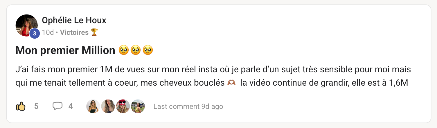 Témoignage de Ophélie : mon premier million de vues