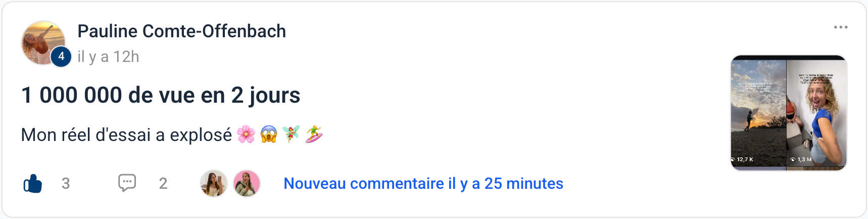 Témoignage de Pauline : 1 000 000 de vues en 2 jours